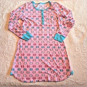 Jane and Bleecker women's size XS long sleeve crab print nightgown EUC